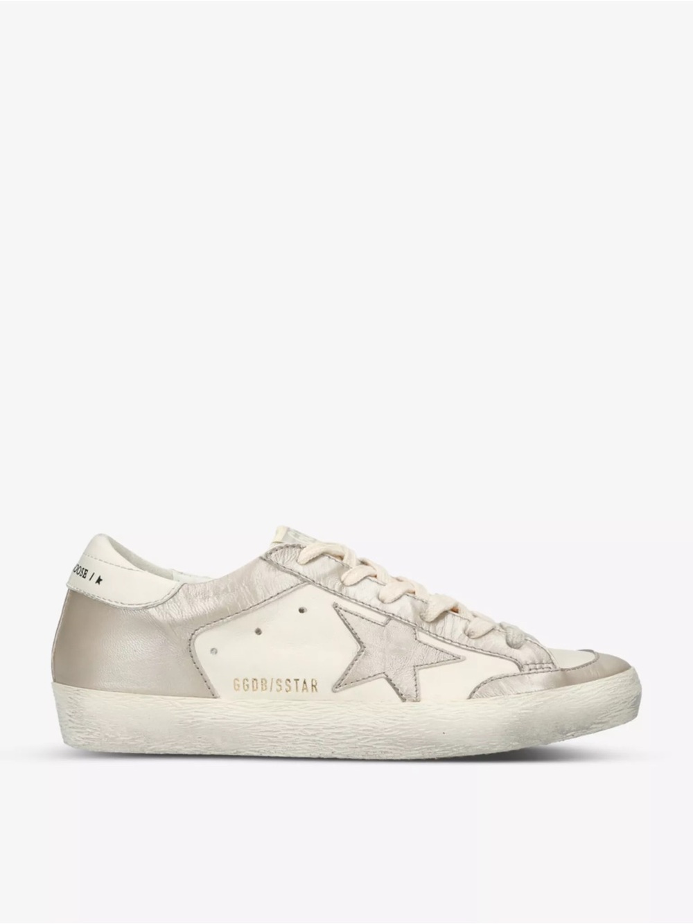 Golden Goose White/Sand Superstar Leather Sneaker